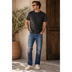 J.Lindeberg Jeans Mens 32x30 Blue Jay Slim Fit Distressed Denim Stockholm